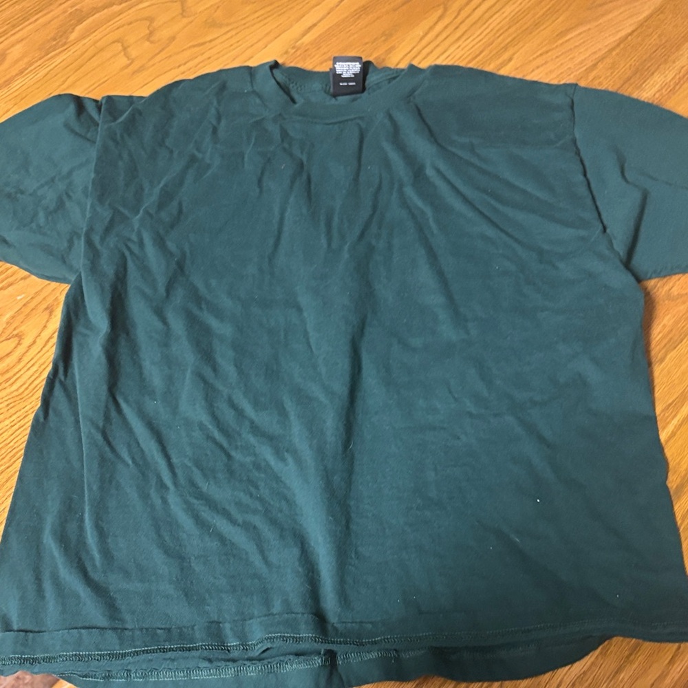 Hanes Hunter Green Men's Short Sleeve Tee shirt
